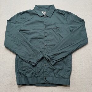 Allen Solly Sport Jacket Mens 40 Green Wimbledon Mesh Lined Athletic Windbreaker